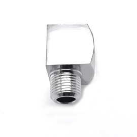 HRC 3/8" NPT Male to 3/8" NPT Female Fitting Universal 90° Degree Chrome Aluminum