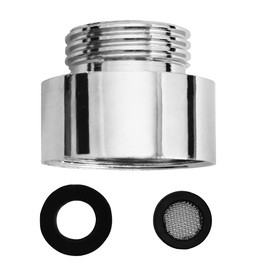 D&D Reducer 3/4" Female to 1/2" Male Thread in Chrome - Chrome Plated Adaptor to Reduce to 1/2" for Shower Hoses Made of High Quality Brass
