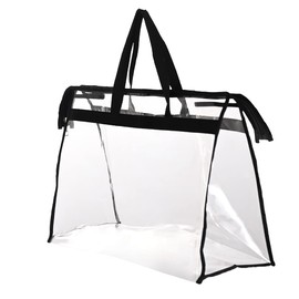 Augbunny Large Zippered Clear Dust Cover Organizer Bag Beach Tote Grocery Storage Handbag Purse