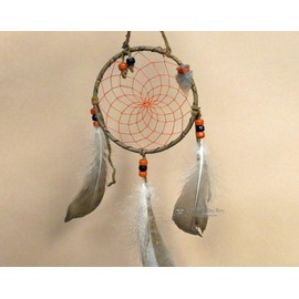 Mission Del Rey Native American Dream Catcher 4" -Red