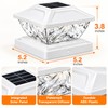 White Solar Post Cap Lights for Fence & Deck –