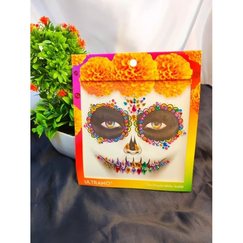 Ultramo Set De 5 Face Gems Catrina Rostro Ultramo Stickers