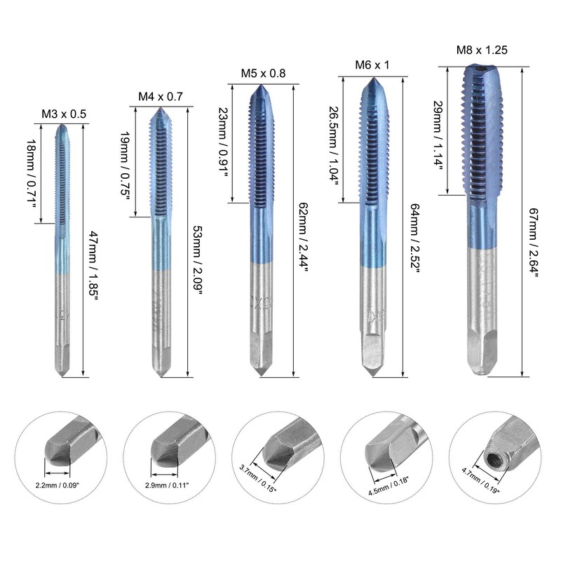 sourcing map M3 M4 M5 M6 M8 Hand Threading Tap