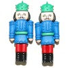Blue Christmas Nutcracker Stud Earrings (H360)