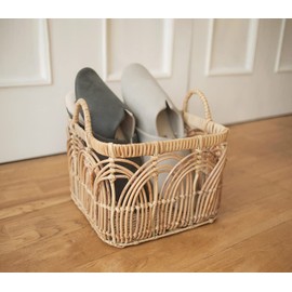 Daikai Talk Towc Petal Storage Basket Washable Square, Natural