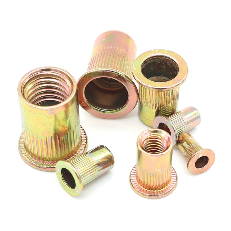 1/2"-13 Rivet Nuts Zinc Plated Carbon Steel Threaded Insert Nut