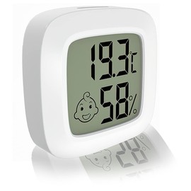 Taozoey Mini LCD Digital Thermometer, Room Thermometer, Digital Indoor Thermometer, Room Thermometer, Temperature and Humidity Meter, with Air Comfortable Symbol