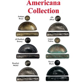 GENUINE TEXAS BRAND Set of 24 Classic Americana Drawer Handles in Raven