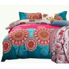 Pangzi Bohemian Duvet Cover Set Lightweight Microfiber Bedding Set (Full)