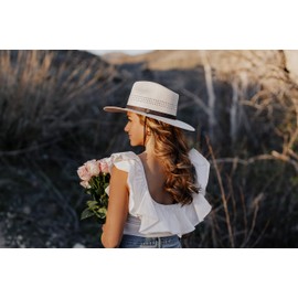 American Hat Makers Firm Straw Hats for Men & Women – Barcelona Fedora Hat Cream