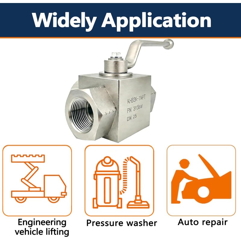 Autovo Hydraulic Valve 1 Inch 4568 PSI High Pressure, Shut-Off