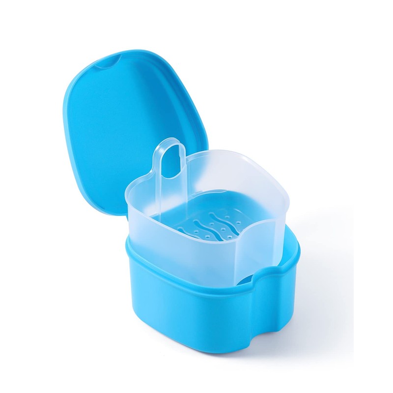 JMU Denture Case Denture Cup with Lid Orthodontic Retainer Case