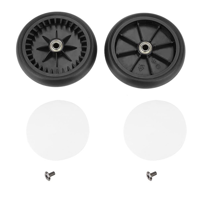 Pushchair Replacement Wheels,Front/Rear Wheels for Stroller, 360 Degree Rotation, Durable