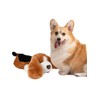 Fuled Heartbeat Puppy Dog Plush Toy, Brown and White