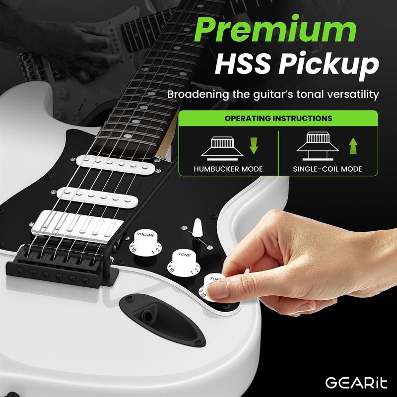 Canyon Series 39” Electric Guitar Starter Kit:_Redburst