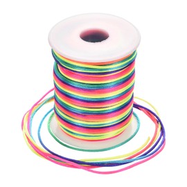 Rebower Nylon Satin Cord 2mm, 109 Yard Nylon String for Bracelet Braided Thread [for Jewelry Making Necklace Chinese Knot Craft] - Multicolor