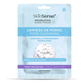🔥 Skin sense mascarilla facial coreana de tela burbujas oxigen todo tipo de piel  Vitaminas y Minerales