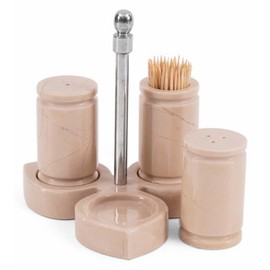 Verona Salt and Pepper Shakers Set of 3 with Tray