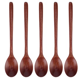 Wooden Spoons, Table Spoon Japanese Style for Kitchen Cooking for Eating Mixing Stirring(Big Paint Color, Blue)