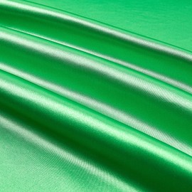 Bridal Satin Kelly Green, Fabric by the Yard