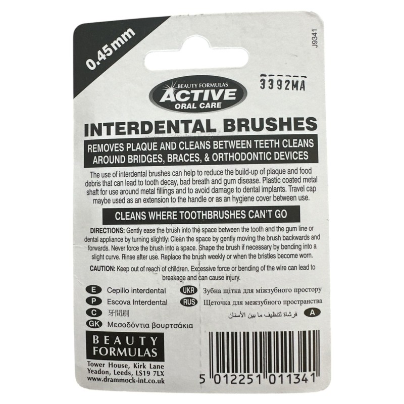 Quailitas Interdental Brush 0.45 mm 6pcs – 2 Packs of