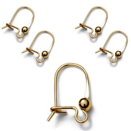 My-Bead 3 Pairs Women's Earrings Clips 18 mm Gold 925 Sterling Silver 24 K Double Gold-Plated Jeweller's Quality DIY, 925 sterling silver, 24 carat double gold-plated