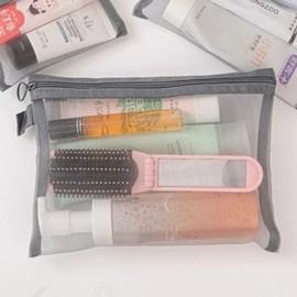 Travel mesh pouch square multi-purpose zipper bag-WFIU0LV / 여행용 메쉬파우치 사각 다용도 지퍼백-WFIU0LV