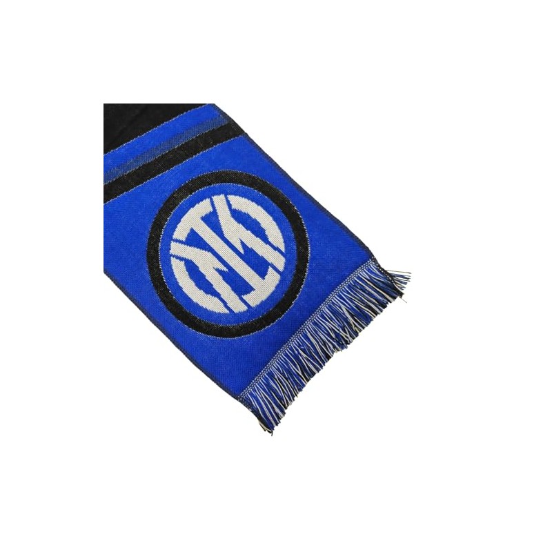 Inter, Sciarpa Jacquard dedicata al giocatore Marcus Thuram, 100% Acrilico,