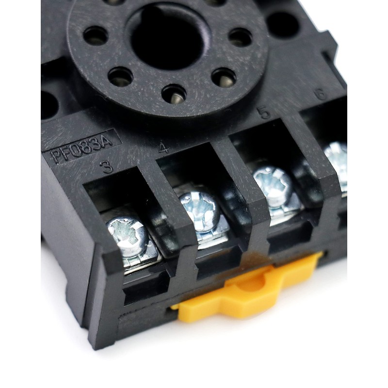 QWORK 8 Pins Relay Socket, 4 Pack 600 V 10