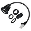 YINGAYOU Ethernet Threaded Fixed Extension Cable 1000Mbps RJ45 Male to