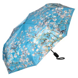 VON LILIENFELD® Pocket Umbrella Vincent van Gogh Almond Blossom Automatic Opening Windproof Folding Slightly Stable Mini Art