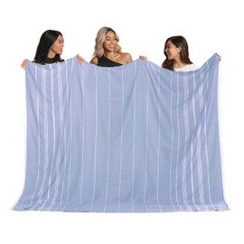 Cacala Oversize Sandproof Turkish Beach Blanket and Towel, Super Soft and Lightweight, Best as Picnic Blanket, Outdoor and Camping, 59” x 79”, Grey Blue