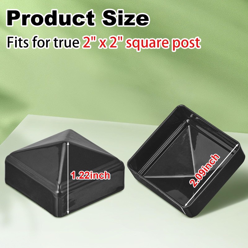 Pelopy 8 Pcs Aluminum Pyramid Post Caps for True 2