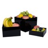 Red Co. Set of 3 Glossy Black Acrylic Cube Display