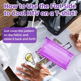 HTV Cooling Block for Heat Press,DTF Film & Heat Press Vinyl Accessories with Cup Groove,Craft Cooling Tool for T-Shirts,Sublimation tumblers,Mugs and Glass Cups