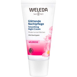 WELEDA Organic Wild Rose Smoothing Night Cream, Rich Cream for Regeneration, Recovery and Protection of the Skin when Sleeping, Natural Cosmetics with Natural Nutrients (1 x 30 ml)