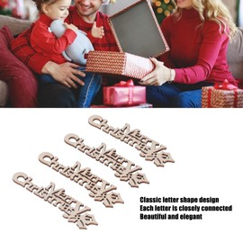 Christmas Words, 40Pcs Merry Christmas Wooden Mini Christmas Wood Letter Cutouts Beautiful Christmas Tree Hanging Ornament for DIY Painting DIY Craft Accessory