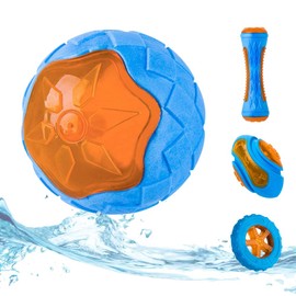 Dog Squeaky Toys, Pool Toys, Floating Toys for Interactive Fetch & Play, Dog Beach Toy, TPR