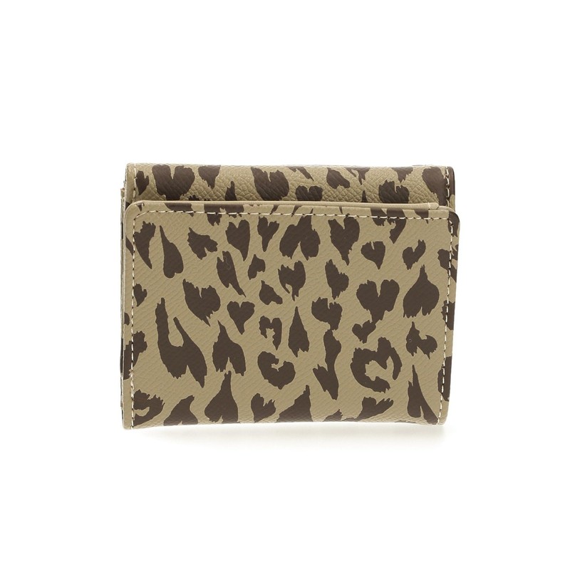 X-Girl HEART LEOPARD MINI WALLET Wallet, beige