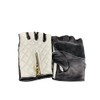 CHOPPERS Half Finger Gloves White & Black XL Cowhide Motorcycle