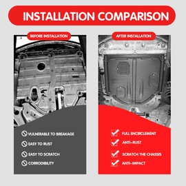 Mud Flaps Engine Guards for Hyundai Sonata 2011 2012 2013 2014 Front Engine Splash Shield Guards Suitable for Sonata Under Engine Cover Directly Replace Original One Black