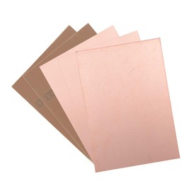 sourcing map Pack of 5 Single Sided Copper-Clad Laminate Circuit Board FR4 100 x 70 mm 3.94 x 2.76 Inch 1.5 mm Thickness DIY Prototype PCB Board Name Plate