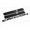 GMC Overlay 3PCS Gloss black Door Rear Elevation Canyon Emblems