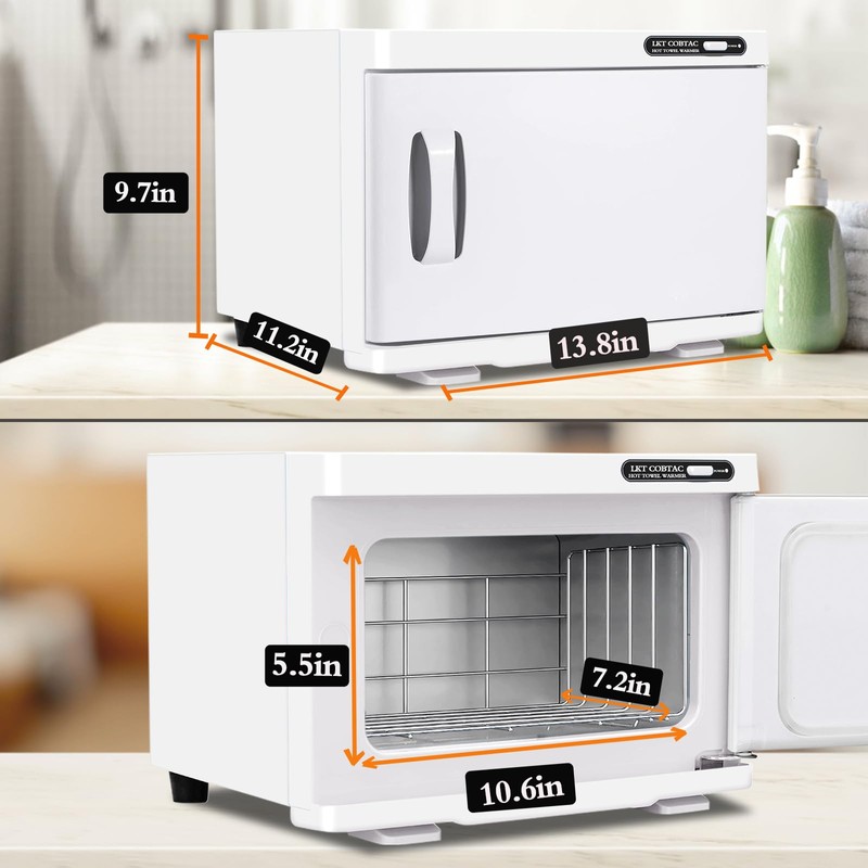LKT COBTAC Hot Towel Warmer,8L Towel Warmer Cabinet Medium Capacity