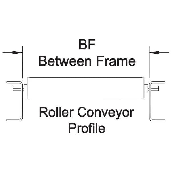 ASHLAND CONVEYOR KG24 PU1/8 AB1 Galv Covered Roller,1.9In Dia,24BF