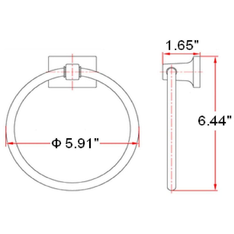 Design House 539239 Millbridge Bath Accessories, Towel Ring, Oil Rubbed