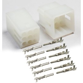 Molex (9-Circuits) Male & Female Receptacle Plug, w/Terminal sockets w/18-24 AWG Standard .062" Pins, Pitch 3.68mm
