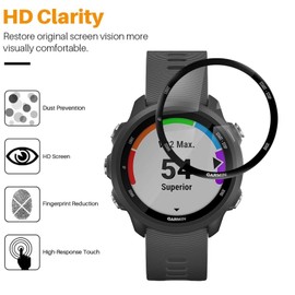 [3 Pack] Screen Protector for Garmin Forerunner 245/245 Music, Electro-weideworld Anti-Scratch High Definition Soft Screen Protector for Garmin Forerunner 245/245 Music