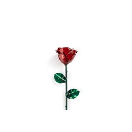 Forging Art Bcn® Eternal Wrought Iron Rose - Hand Forged - Gift for Mother's Day, Valentine's Day, Wedding Anniversary, Iron Wedding (Red/Green)