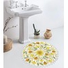 Uphome Fall Round Rug 2’ Circle Cute Bath Mat with